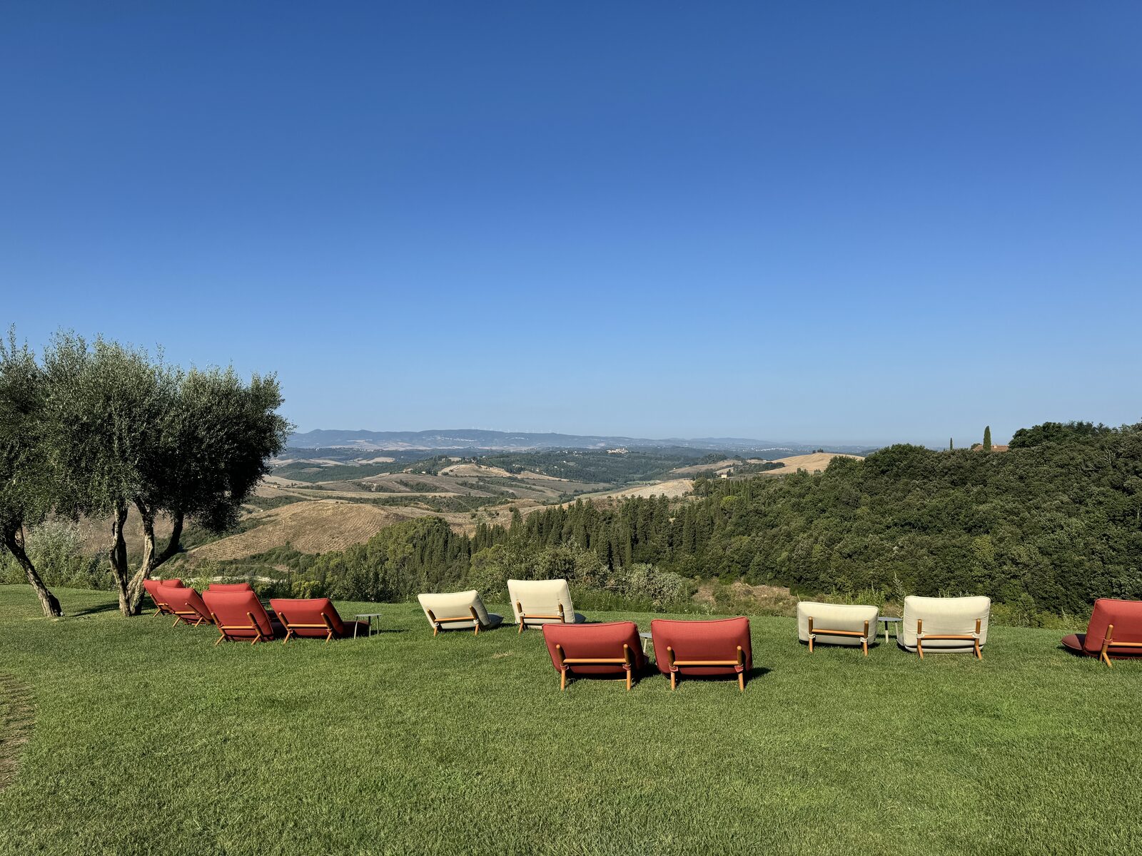 Gathering space overlooking the countryside