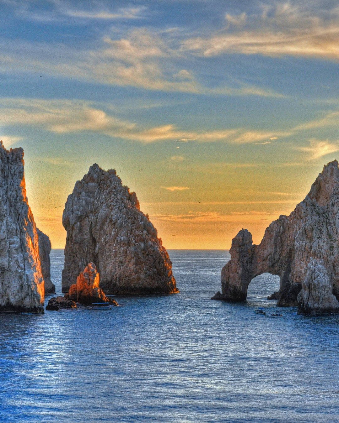 The Arch at Land's End in Cabo San Lucas, Mexico at sunset